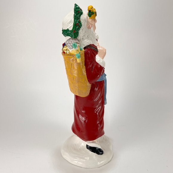 Vtg Old World Santa Claus Figure Provincial Mold Hand Painted Ceramic 90s - Picture 3 of 15